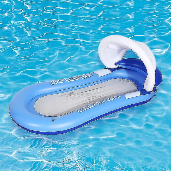 Oppblåsbar svømmering Vannhengekøye leker, hvilestol med armlen vann flytende rad, oppblåsbar flytende rad