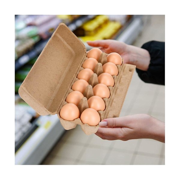 20 stk Papp Eggkartonger Blanke Papirmasse Eggkartonger En Dusin Eggkartonger Beholder Tomt Egg