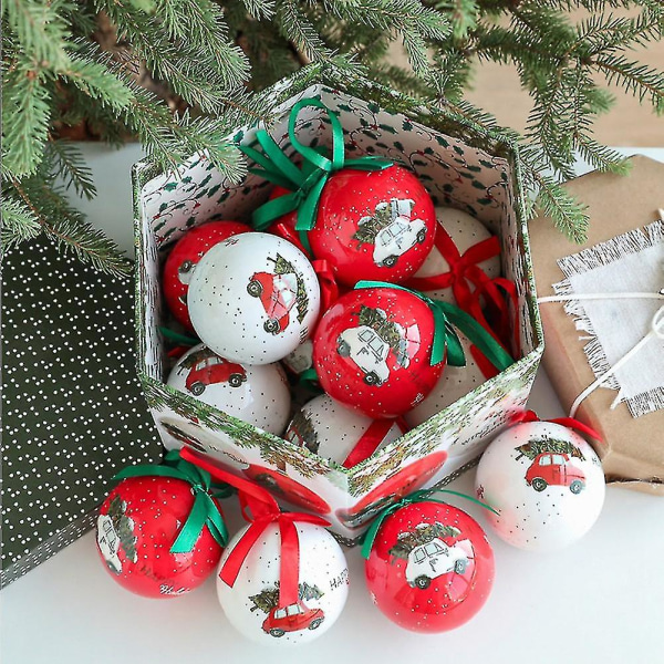 14 kpl Xmas Tree Riippuva Pallo Ornamentti Lahja Hang Ball Tee itse - Joulujuhla