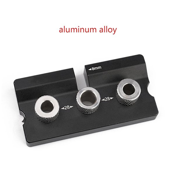 3-in-1 puuntyöstöreiän paikannin 8mm/10mm reikäohjain tappiliitosjigin reikäpaikannin musta 1kpl