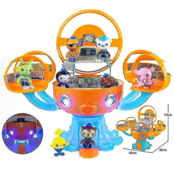 Octonauts Octopod lekset med 8 karaktärer Ljus och ljud Action Figur Gup Toys Havstulpaner Peso Kwazii Dashi Tweak Presenter