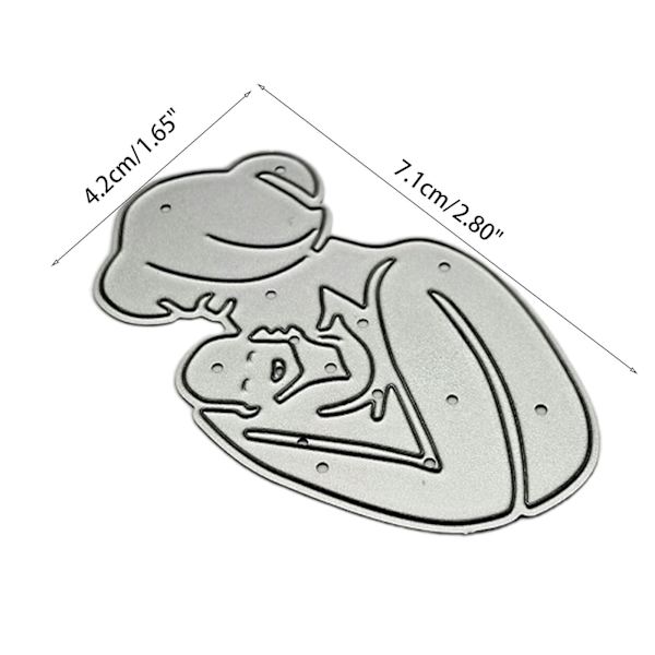 Mamma kysser bebis metallskärningsformar stencil DIY scrapbooking präglingsverktyg