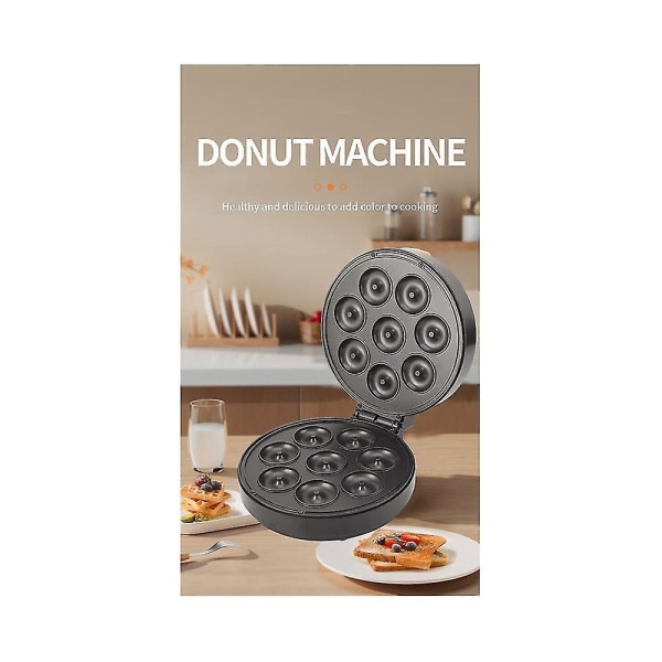 Elektrisk mini doughnut vafler kagemaskine maskine non-stick coated morgenmad snacks Desserter Køkken