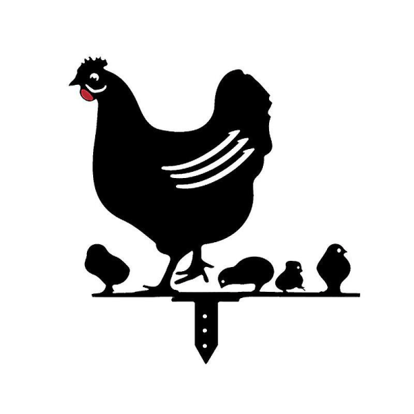 Høne og kyllinger akrylkort