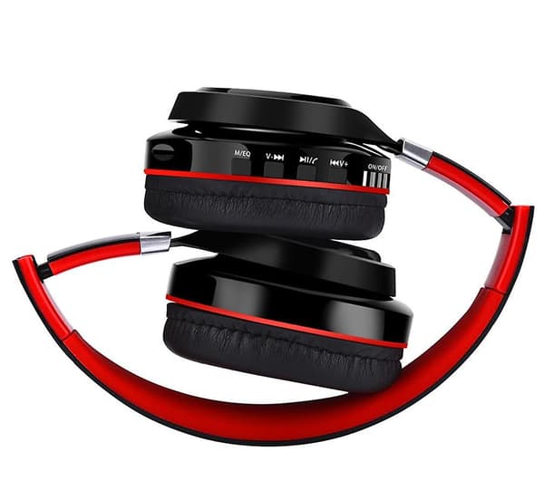 Trådlöst Bluetooth-headset för huvudet, hopfällbart och infällbart brusreducerande HiFi-headset
