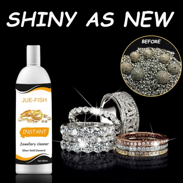 2x Smykker Diamond Cleaner Anti-plette Sølv Guld Gem Polering Solution Spray