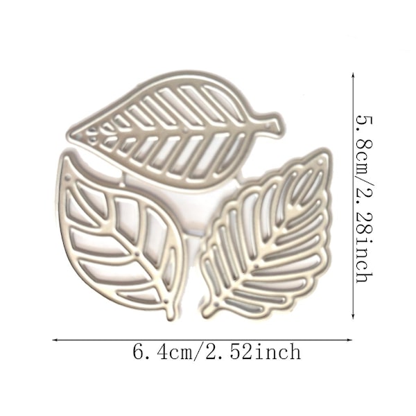 1 set trebladiga metallskärmaskiner DIY-stämplar prägling scrapbooking