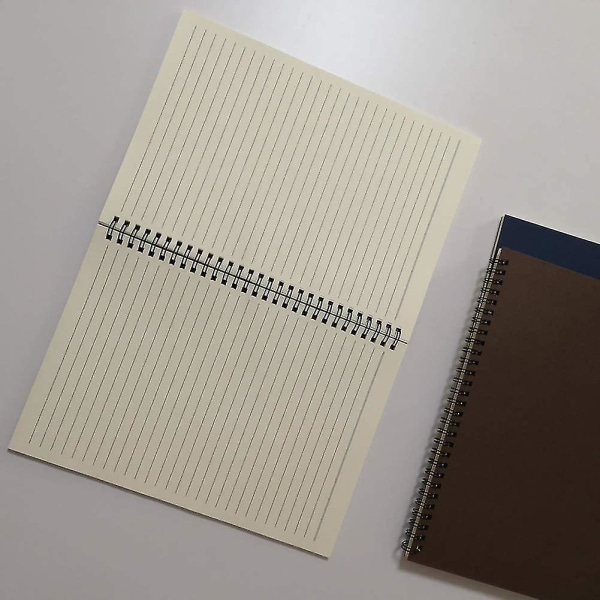 Spiralblock Spiral Journal Linjerad B5 Hård Kraft Omslag Wire Bound Notebook Ruled 70 Ark (140 Sidor) 10,5 X 7,3 (brun, 1 Pack)