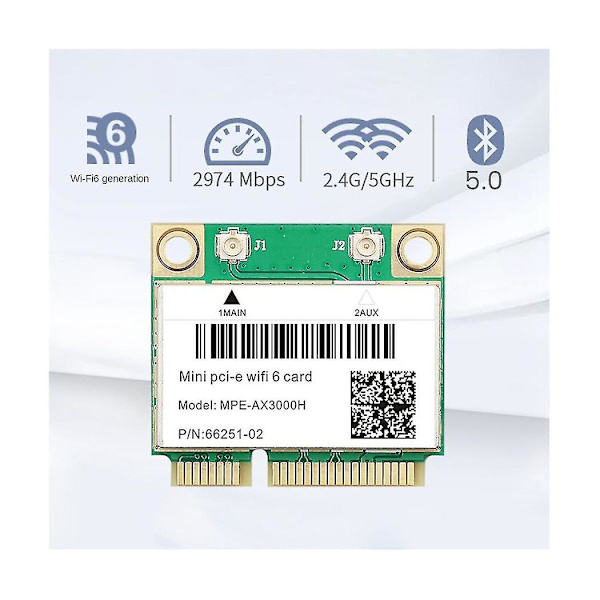 Wifi 6e Ax3000h Trådløst Wifi Nettverkskort Bt 5.2 For Mini Pcie Wi-fi Adapter For Stasjonær/bærbar Pc