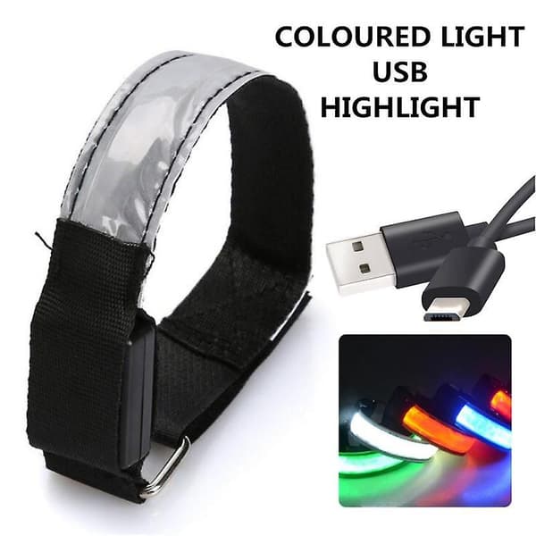 Ny LED-lysende armbåndsko-klips ryggsekk-klips lys multifunksjonell mini sikkerhet