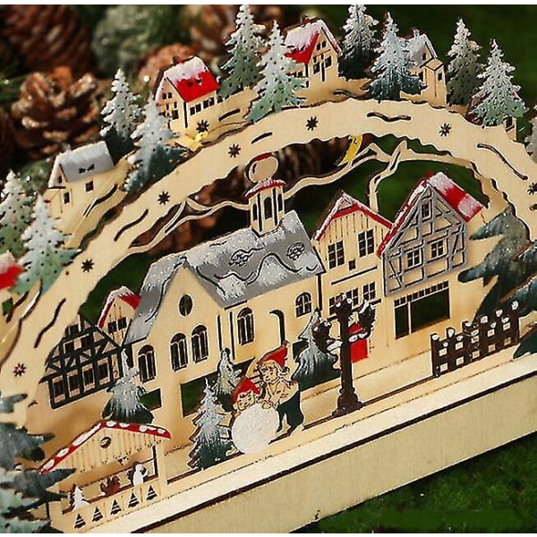 Led Luminous Christmas Village kjøpesenter vindusdekorasjoner