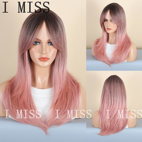 Gradient Pink Micro Curl Fashion Women's Natural Synthetic Wig