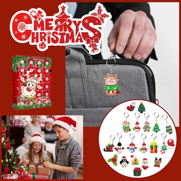 Julkalender Presentask 24 st Julhänge Nyckelring Kompatibel Barn