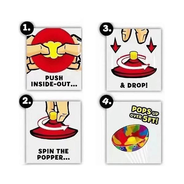 Ny fidgetleksak Hip Hop Pops Pelotas Gummiantistress Boll Studsande Boll Studsande Spinner Skål Snurrande Topp