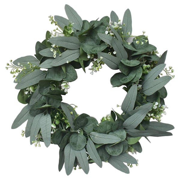 17'' Eucalyptus Wreath For Front Door Artificial Plants Background Garland Wall