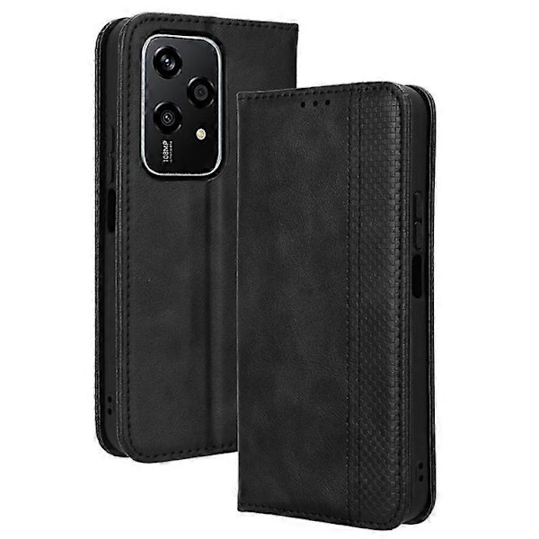 Kompatibelt Plånboksfodral i Läder för Honor 200 Lite med Ställ, Grossist Telefonfodral black