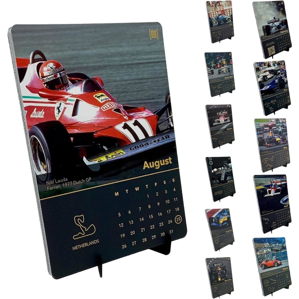 Bilkalender 2024, F1 Race Car Month Calendar, 2024 Formel 1-kalender för F1-fans F1 Month Calendar 2024 Formulas 1 Race Car Calendar