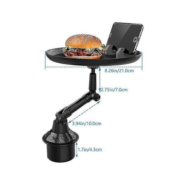 Bilspisebrett Brettesett Bilreisedrikk Kaffe Burgerstativ Vannkoppholder Mobiltelefonholder Liten Spisebord