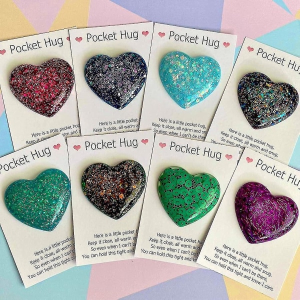 Pocket Hug Heart Mini Cute Pocket Kram dekoration, håndlavet Lille Hjerte Pocket Kram