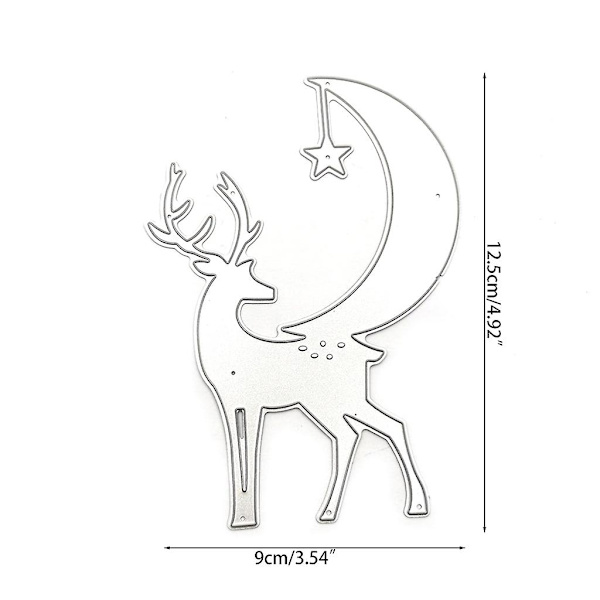 Juleelg Metal Skæredør Stencil Diy Scrapbooking Album Papirkort Skabelon Form Embossing Kunsthåndværk Dekoration