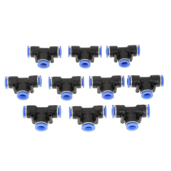 10mm T-typ pneumatisk kontakt luftledning snabbkoppling rörkoppling - 10 st