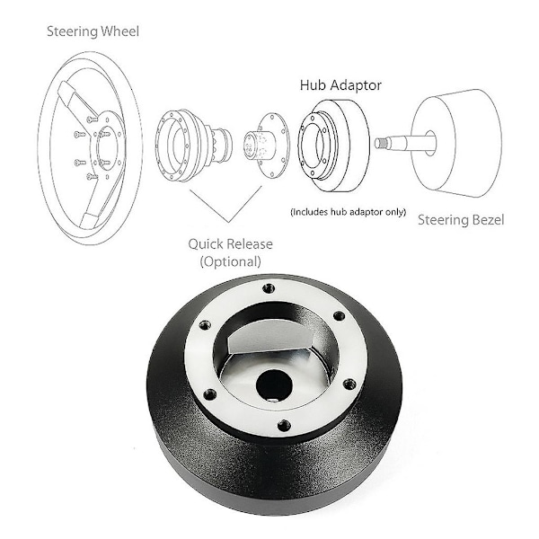 Auto Tilbehør Rat Short Hub Adapter Hurtigudløser Adapter