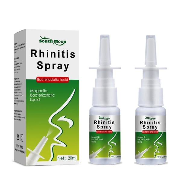 2x Rhinitis Næsespray Naturlig Hurtig Relief Næsespray Nysen Bihulebetændelse Snorken Behandling Næsepleje Spray