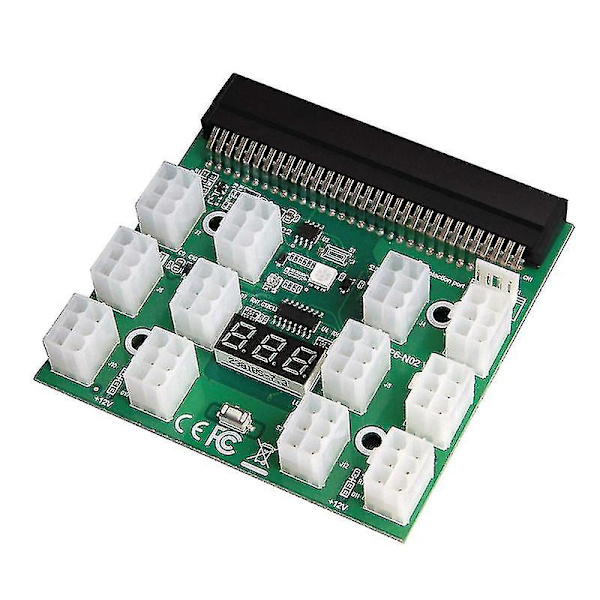 6-polet Ethereum Eth Zec Mining Strømforsyning 12v Gpu/psu Breakout Board Til