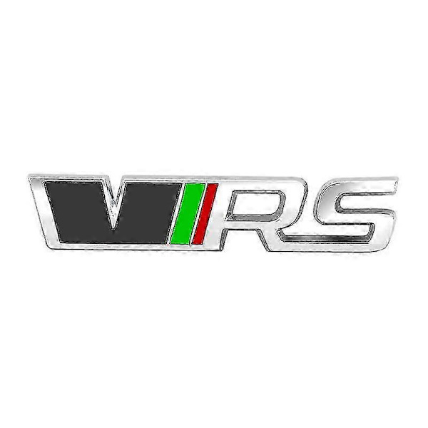 3D Metall VRS Logotyp Bil Frontgrill Emblem Badge Bagageutrymme Dekal För Skoda Octavia 3 2 A5 A7 Mk3 Mk2 Kodiaq Superb Fabia Tillbehör sticker grey silver