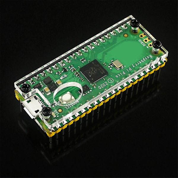 Transparent akrylbeskytter for Raspberry Pi Pico-kort