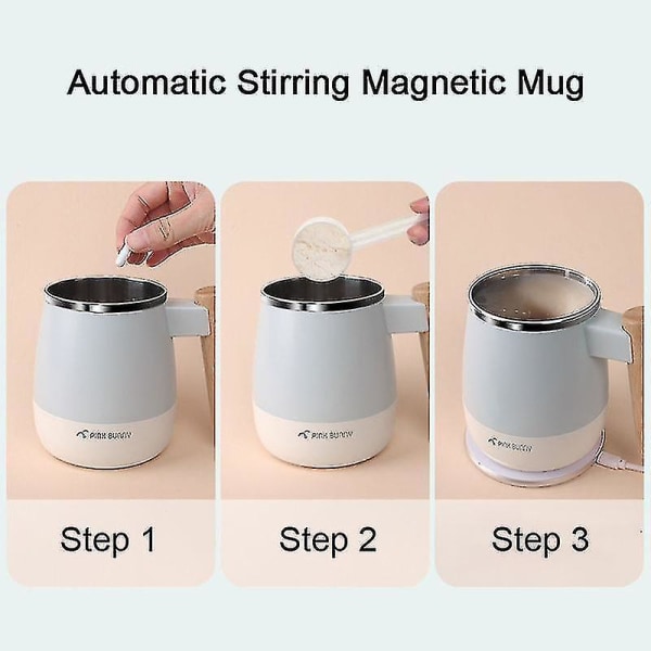 Ny kaffemelk-mikserkopp Automatisk selvrørende magnetisk krus Therma (1 stk, blå)