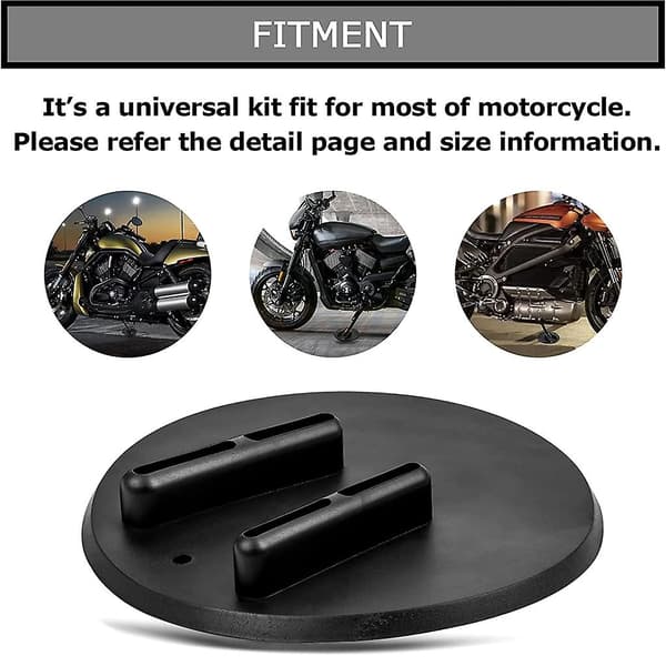 Motorcykel Kickstand Side Kick Stand Pad Plate Base Sidestand Kickstand