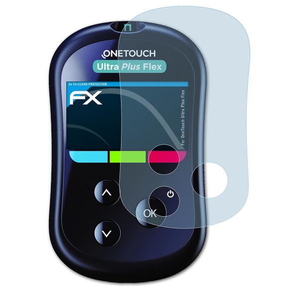 atFoliX 2x beskyttelsesfolie kompatibel med OneTouch Ultra Plus Flex skjermbeskyttelse klar