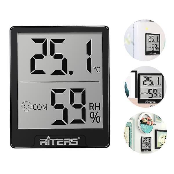 Digitalt hygrometer Indendørs termometer, Fugtighedsmåler Indikator Rumtermometer