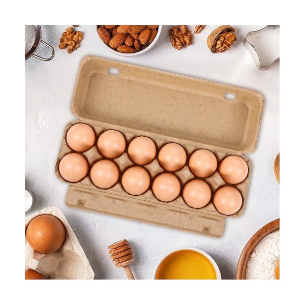 20 stk papp eggekartonger blankt papir papirmasse eggekartonger Ett dusin eggekartonger beholder tomt egg