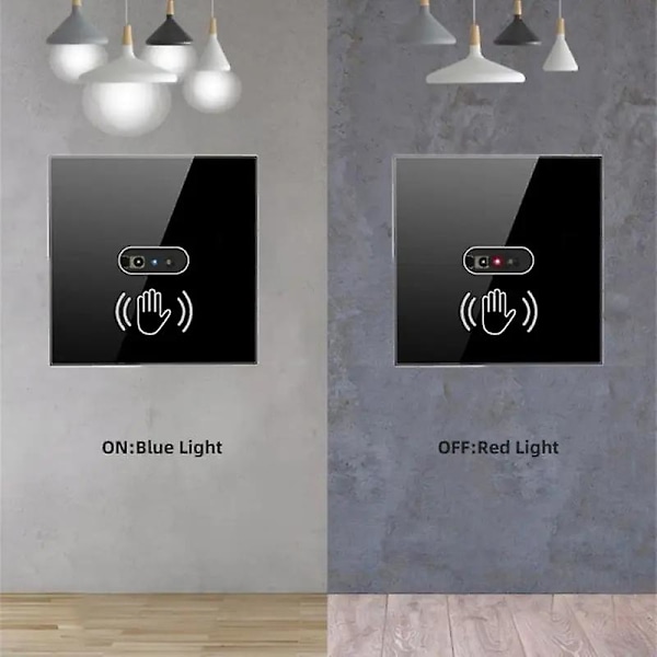 Infrarød væg smart lyskontakt IR sensor ingen berøring 220V 110V EU US glas skærm panel switch elektrisk strøm