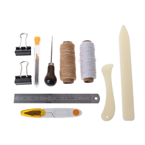 New 16 Pcs Bookbinding Kit Starter Tools Set Bone Folder Paper Diy Crafts Sewing