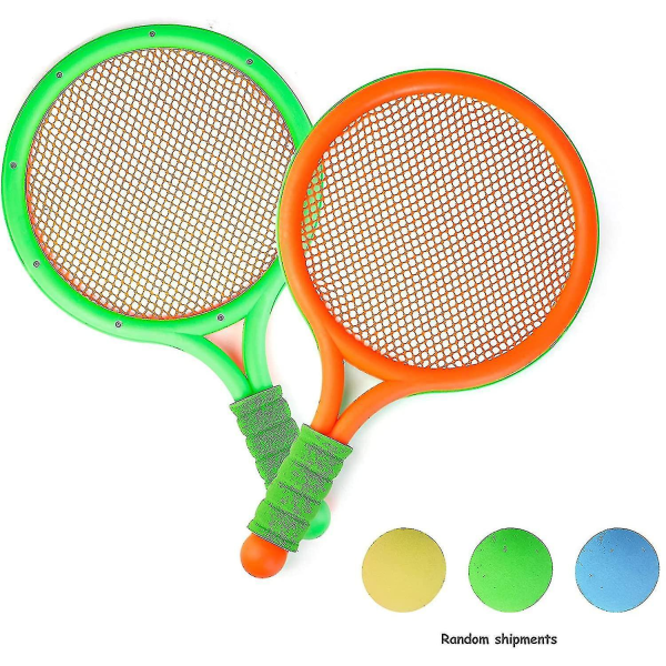 Børne-tennisketchere Plastketchersæt med 4 med tennisbolde Udendørs Have Strand Sportslegetøj