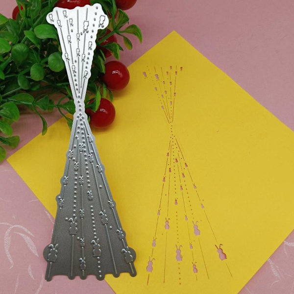 Kanin Gardin Metall Skärmaskin Scrapbooking Stencil Die Cuts Kort Prägling