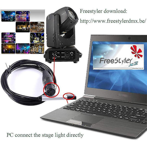 Usb til interfaceadapter DMX512 computer scenen belysningscontroller dæmper Usb Led DMX512 interface