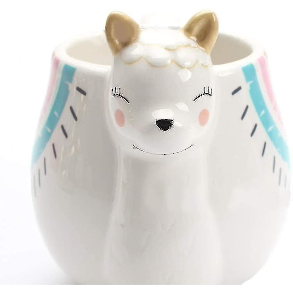 3d Alpaca Llama Kaffe Krus Med Håndtrykte Design, Keramisk Sød Krus Håndlavet Kop Fødselsdagsgaver Til Pige