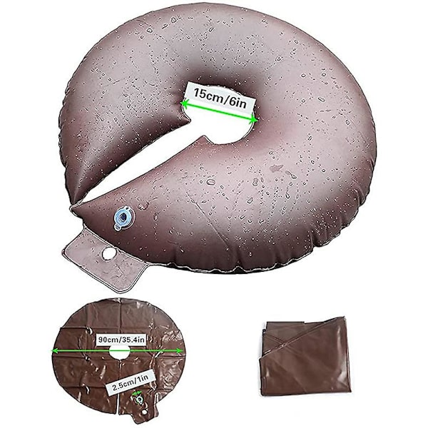 15 Gallons Trädbevattningsväska Ring Långsam Frisättning Rund Bevattningsväska Hållbar PVC Droppbevattning Vattenpåse Annulär Droppväska Kompatibel Nyligen Planterad, Mu