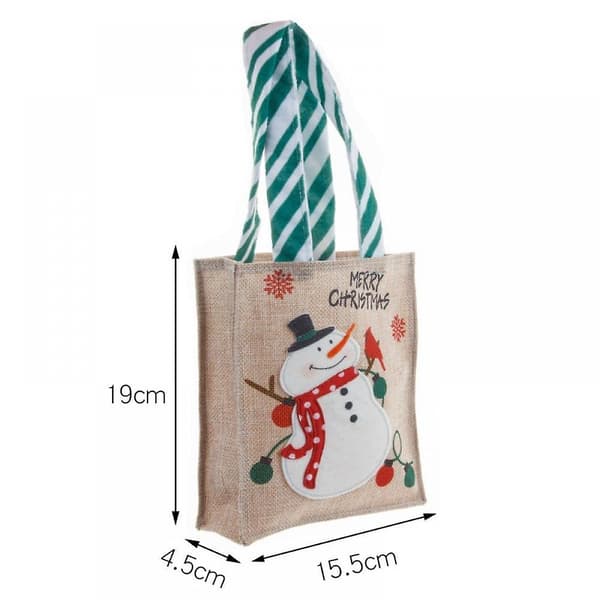 Presentpapper Ny Bärbar Linne Julklappspåse Jul