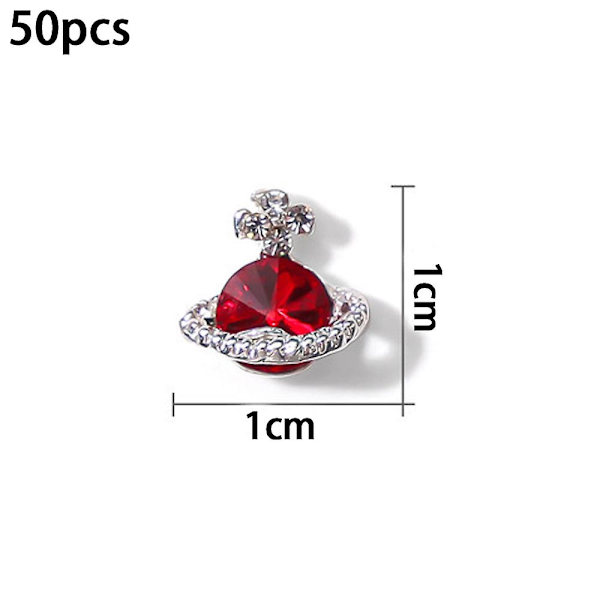 Qqdd Negle Rhinestones Charms, 3d Planet Design Neglekunst Legering Gem Rhinestones, Neglestifter Gem Krystaller Manicure Smykker, Neglekunst Dekorationer Manicure