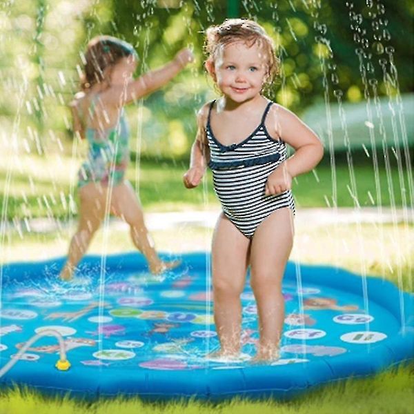 Stänkskydd lekmatta sprinkler barn uppblåsbar fontän vatten pool leksaker