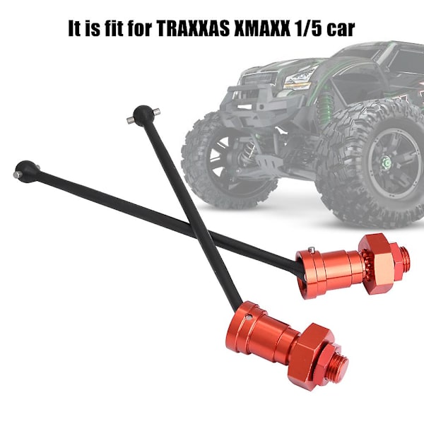 TRAXXAS XMAXX 1/5 Bil CVD Drivaxel Uppgradering - Fram och Bakre Dogbone Set (Röd)