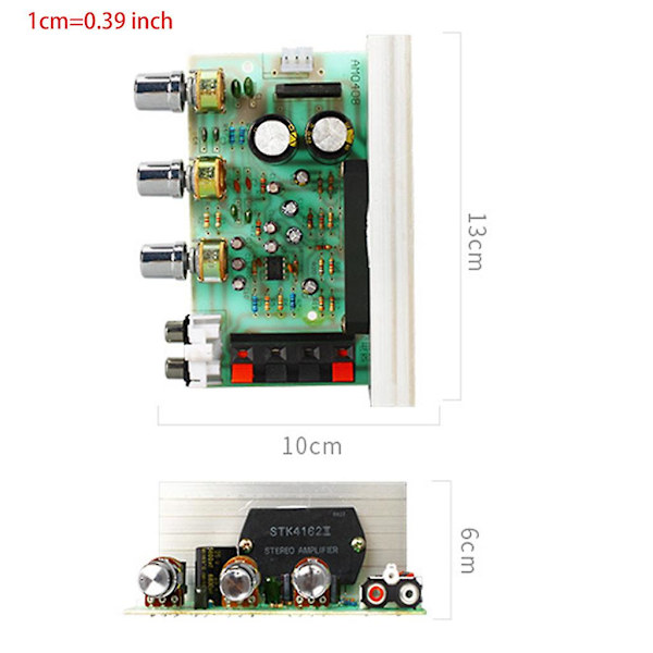 0w+50w Stk4132 Förstärkarpanel Dx-0408 2.0 Kanal Dubbel Hög Effekt Diy