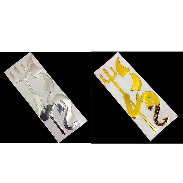 2 st 3D Bilsticker Imp Bilsticker Personlig Bilsticker Vattentät Blixtlås Bilsticker A