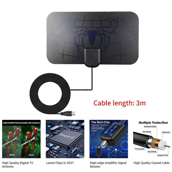 4K Spidermønster TV-antenne