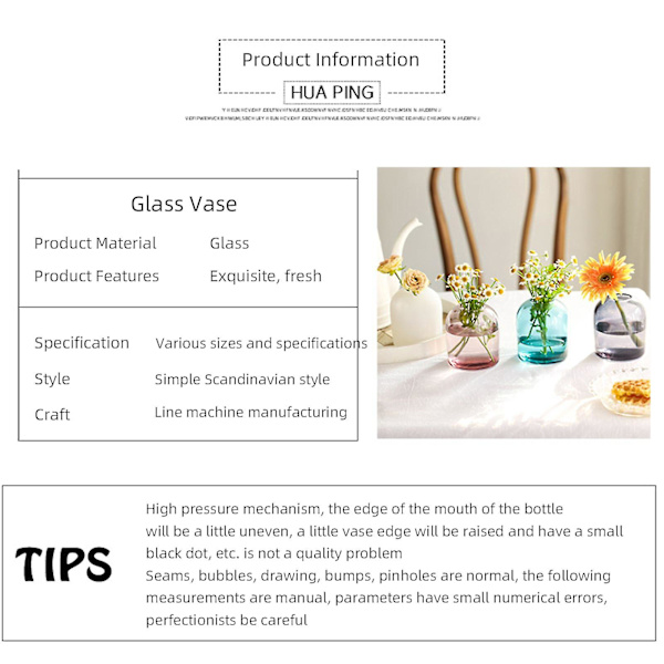 400 ml Tomma Glasdiffuserflaskor - Blomvas Multifärgad Present Hem Rosa Grön Grå Vit